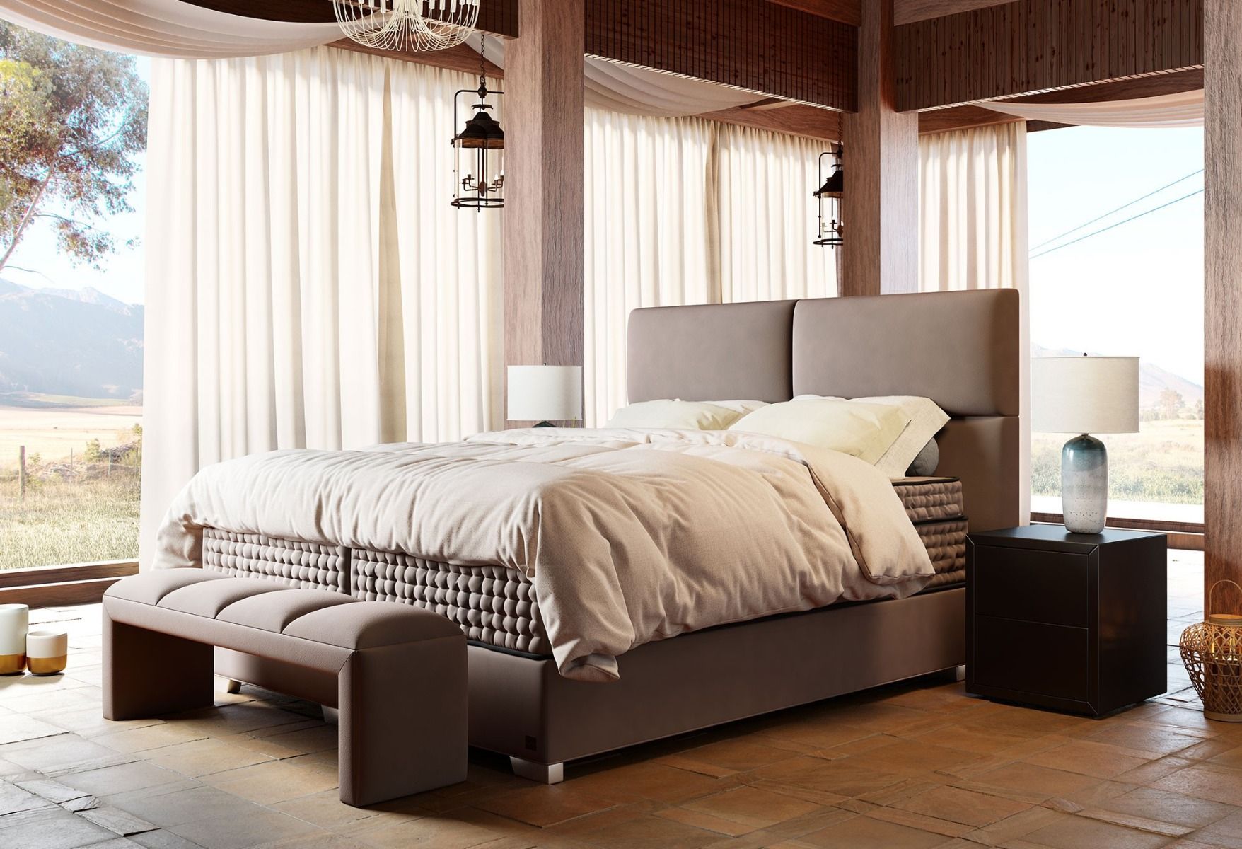 Boxspring Royal Serengeti - Snel leverbaar