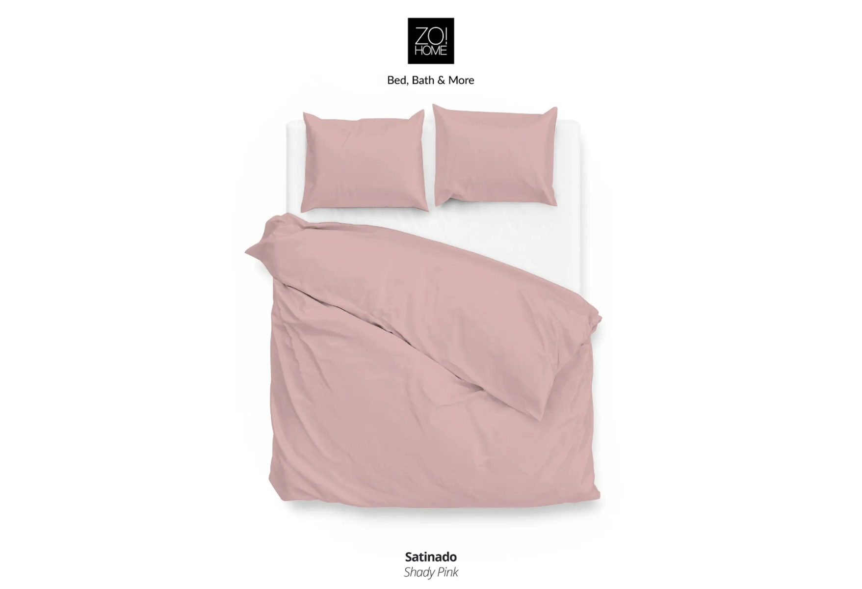 Zo!Home Satinado Dekbedovertrek Shady Pink