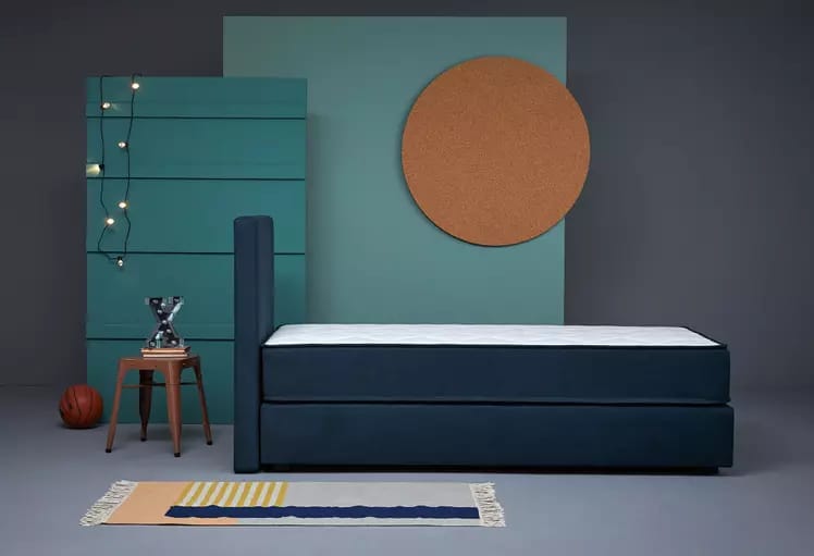 Het tienerbed is standaard als volgt opgebouwd: