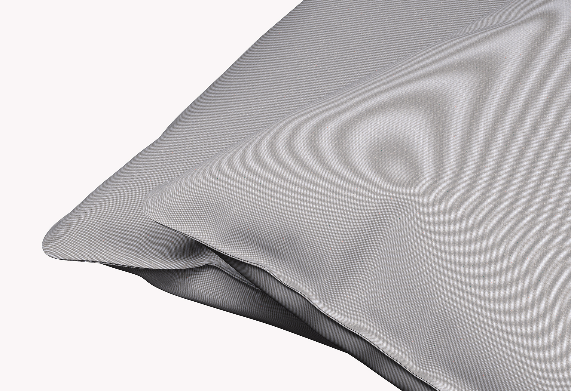 Dixxius Kussenslopen Excellent Percale Katoen Light Grey (set van 2)