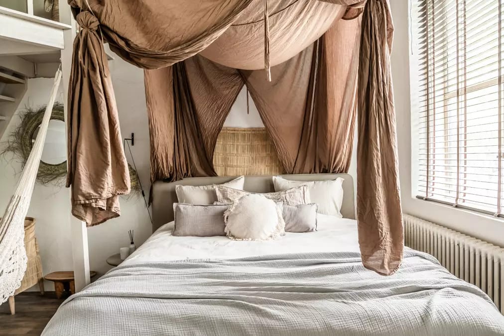 Droomslaapkamer in Mediterraanse sfeer