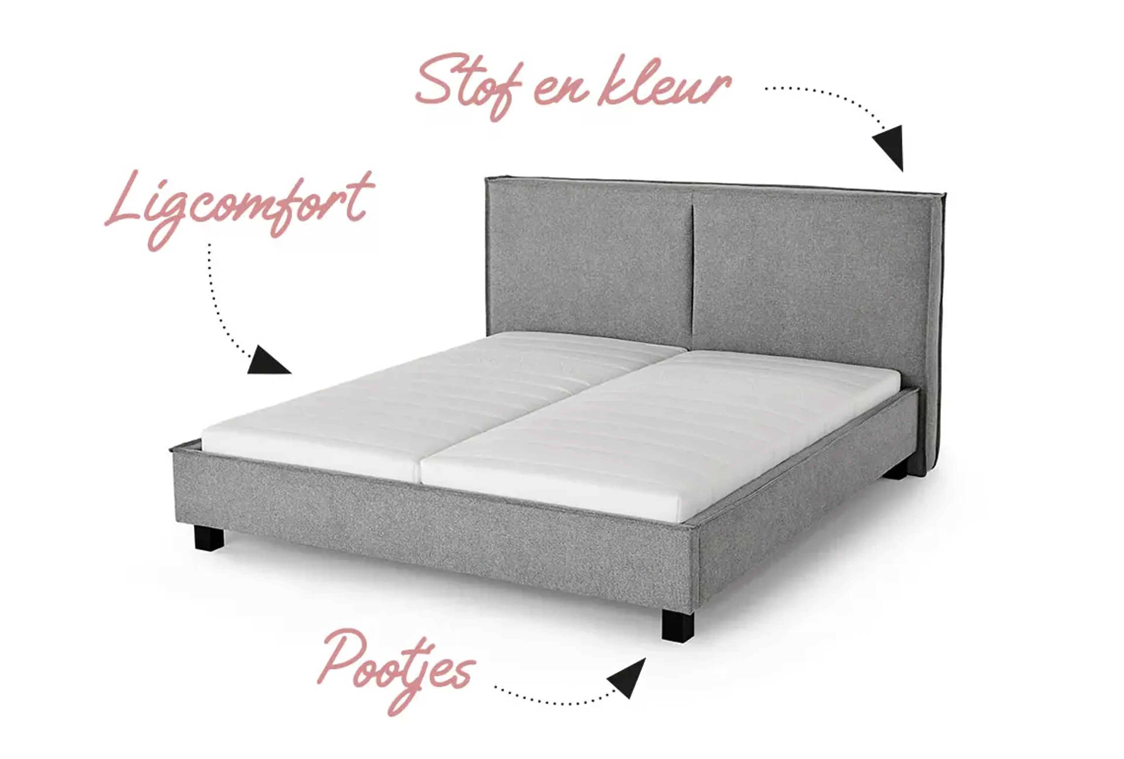 Stel jouw gestoffeerde bed samen